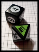 Dice : Dice - Game Dice - Scene it Jr Black Base Color Garage Sale 2009